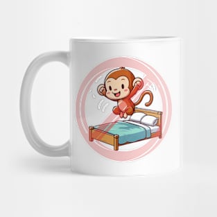 No Jumping On The Bed Monkey Mug